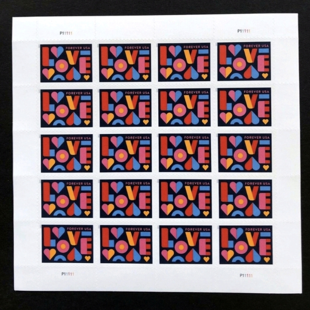 LOVE Stamps 40 Pane of 20 Forever Stamps-2021-MNH 2 panes (sheet) FINAL PRICE - Picture 1 of 8